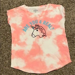 Pink tye dye unicorn shirt